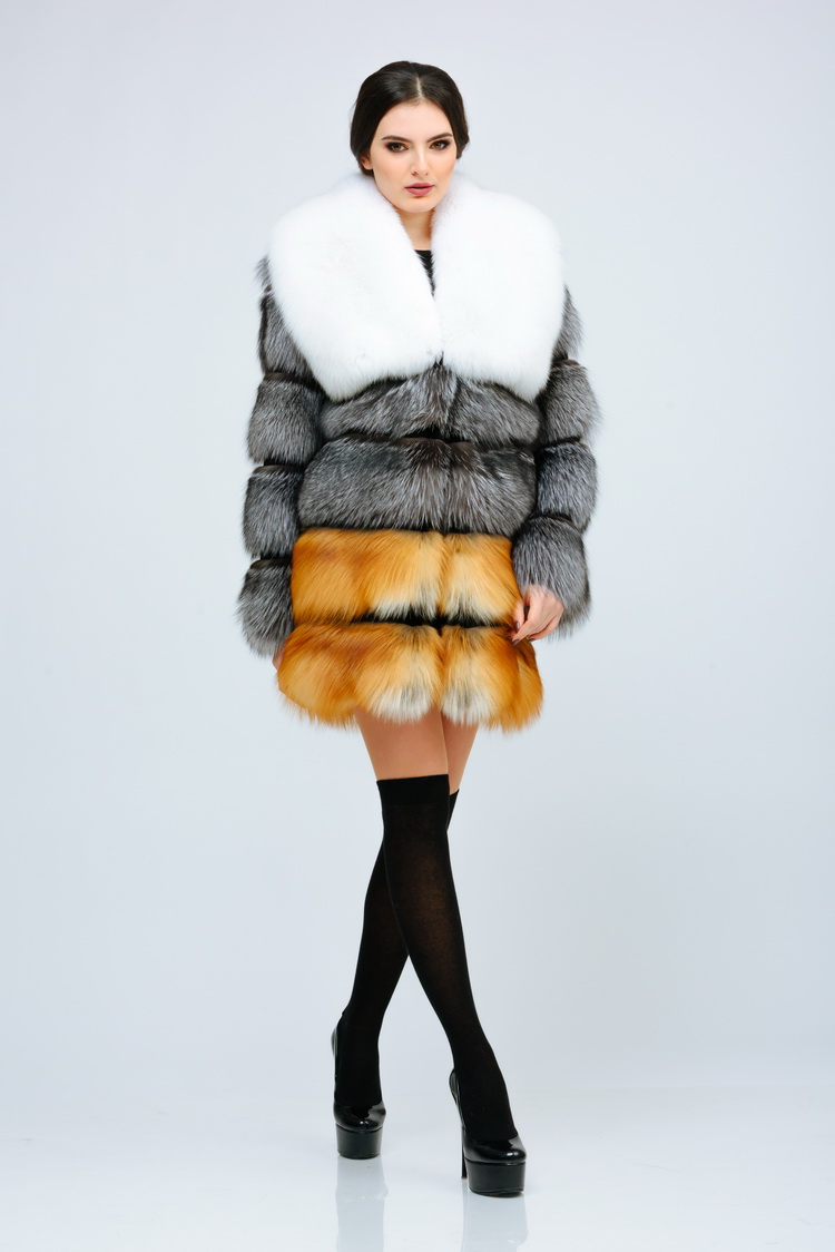 Полупальто из лисицы ПП4-093