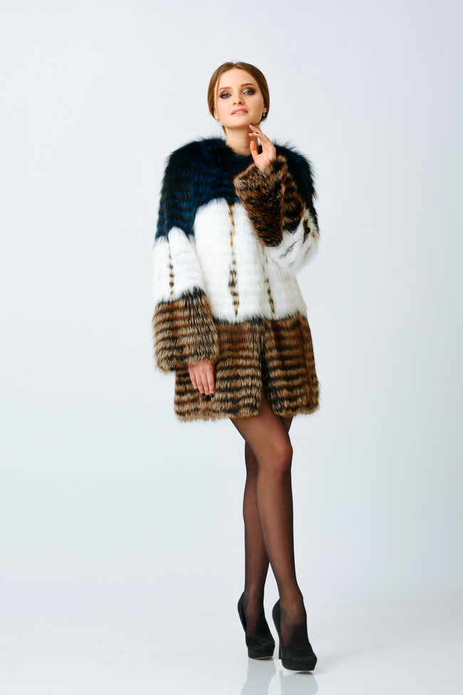 Цветное полупальто лисы ПП4-106