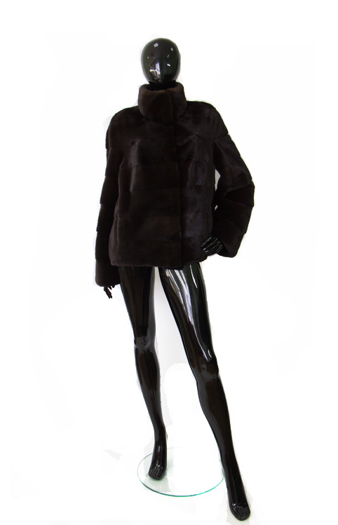 Норковая куртка цвет Блек КТ3-001/028