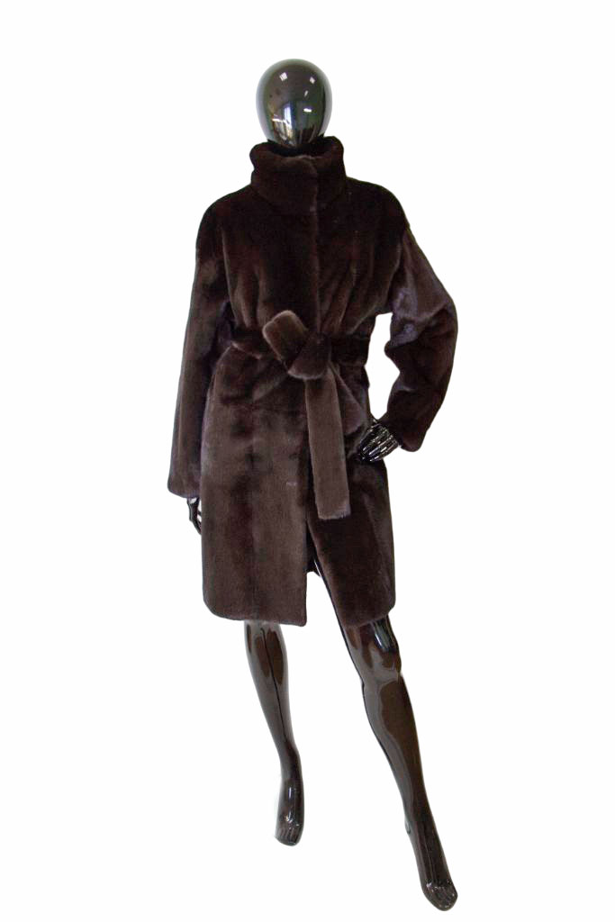 Полупальто из меха норки Блек ПП4-171