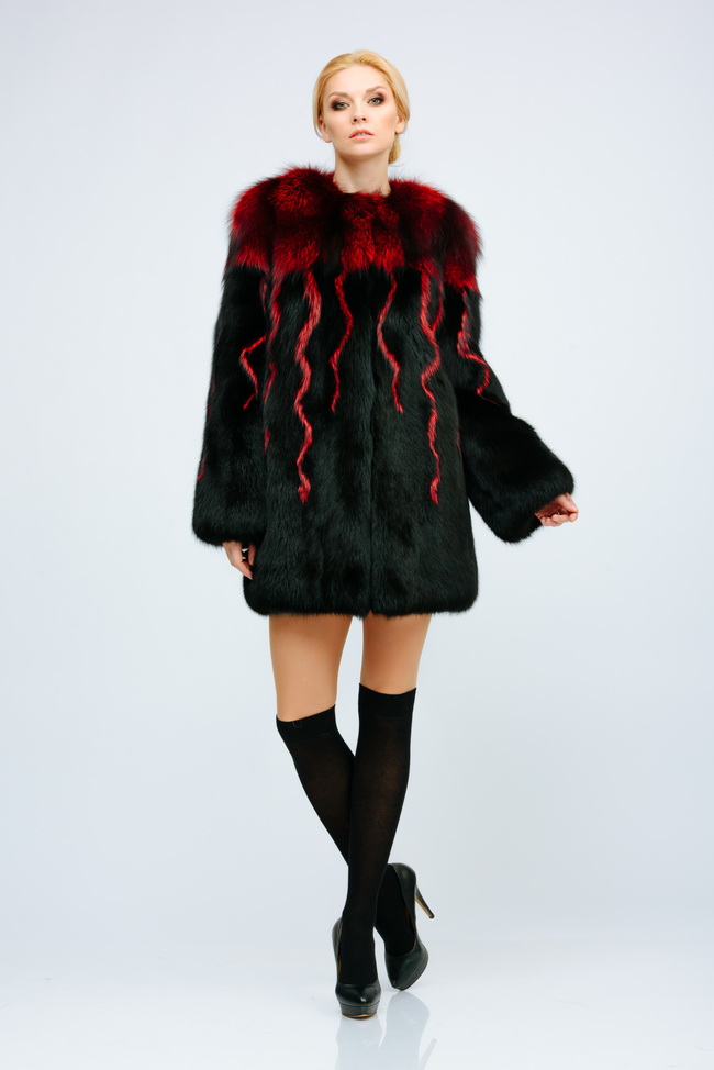 Шубка из меха лисицы ПП4-097