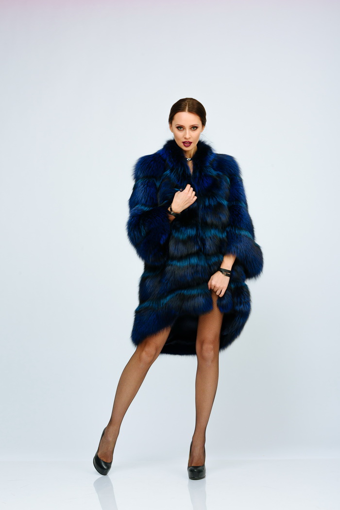 Полупальто из меха лисицы ПП4-107