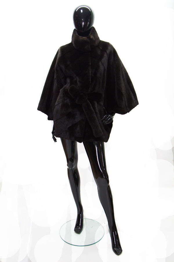 Куртка из темно-коричневой норки Блэк КТ3-066/008