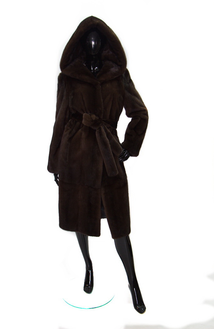 Пальто из меха норки ПТ5-078/078