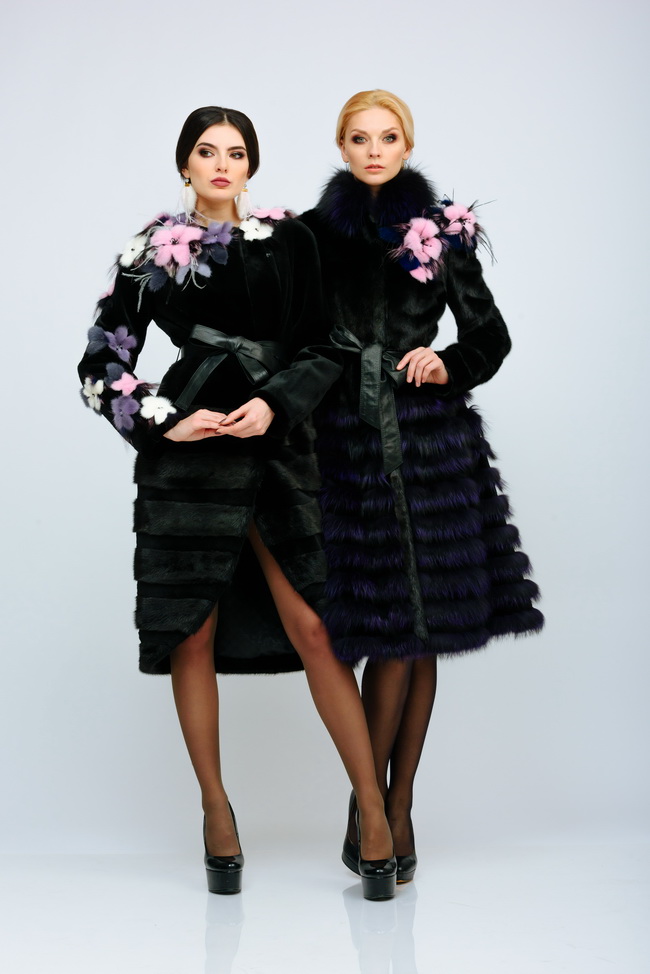 Полупальто из норки и лисицы ПП4-105