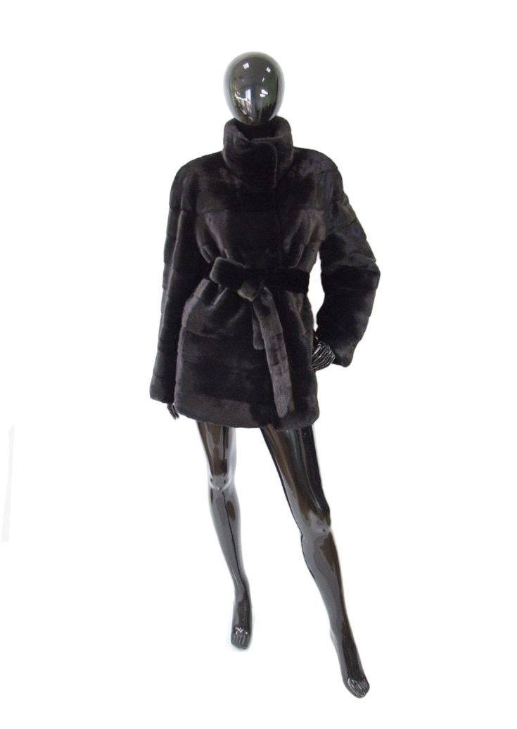 Полушубок из норки Блек КТ3 - 002