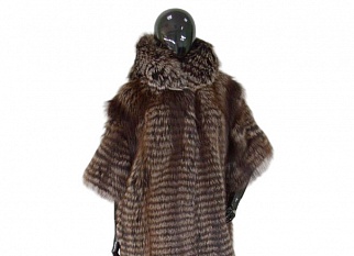 Пальто из меха лисицы ПТ5 - 095