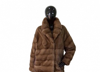 Попупальто из норки цвет "Пастель" ПП 4-146